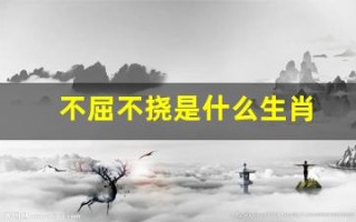 不屈不挠是什么生肖(不屈不挠是什么生肖动物) 不屈不挠是什么生肖(不屈不挠是什么生肖动物)