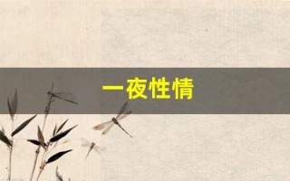 一夜性情(一夜情经历会对婚姻造成影响吗)