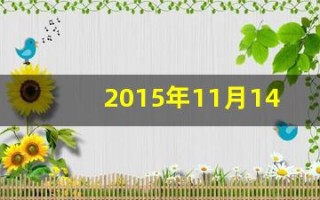 2015年11月14日(2015年11月14日是农历多少)