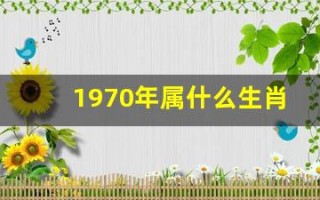 1970年属什么生肖(1970年属什么生肖多少岁了) 1970年属什么生肖(1970年属什么生肖多少岁了)